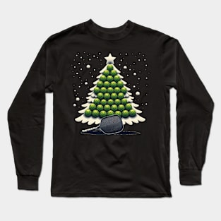 Pickleball Christmas Tree Xmas Long Sleeve T-Shirt